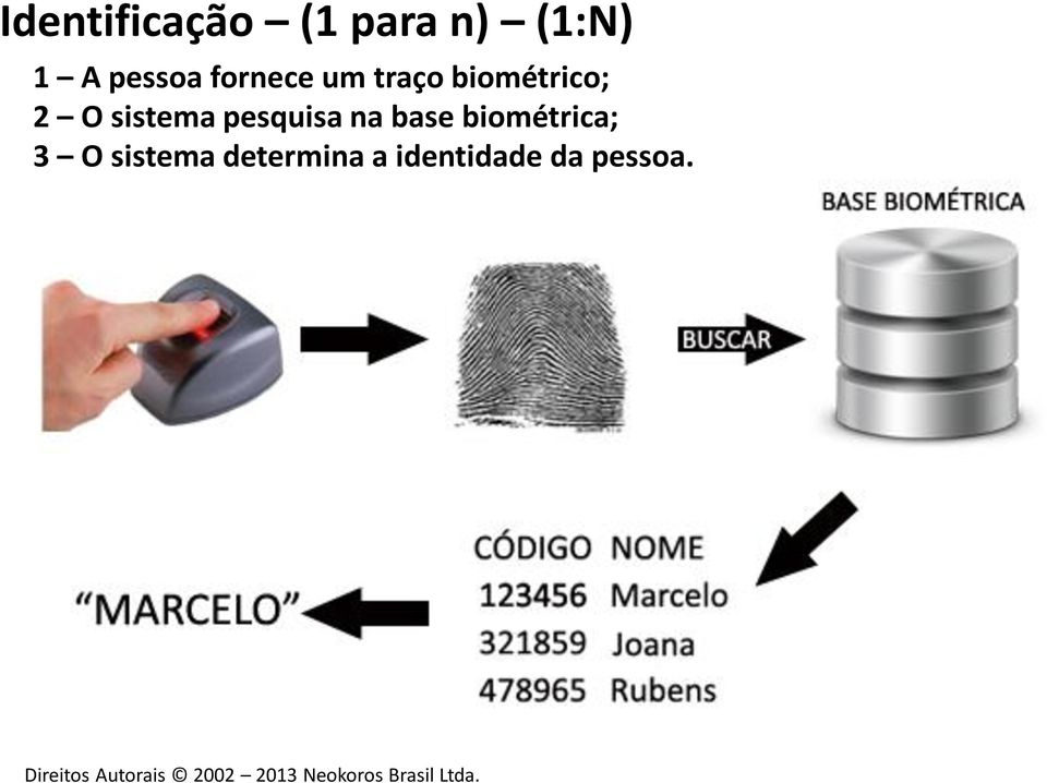 sistema pesquisa na base biométrica; 3