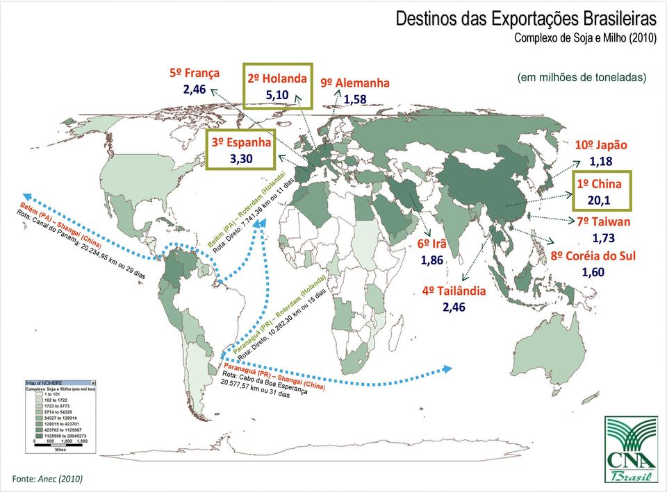 741,36 km ou 11 dias Belém (PA) Shangai (China) Rota: Canal do Panam á: : 20.234,95 20.