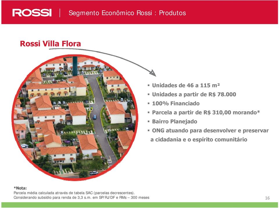 desenvolver e preservar a cidadania e o espírito comunitário *Nota: Parcela média calculada através de