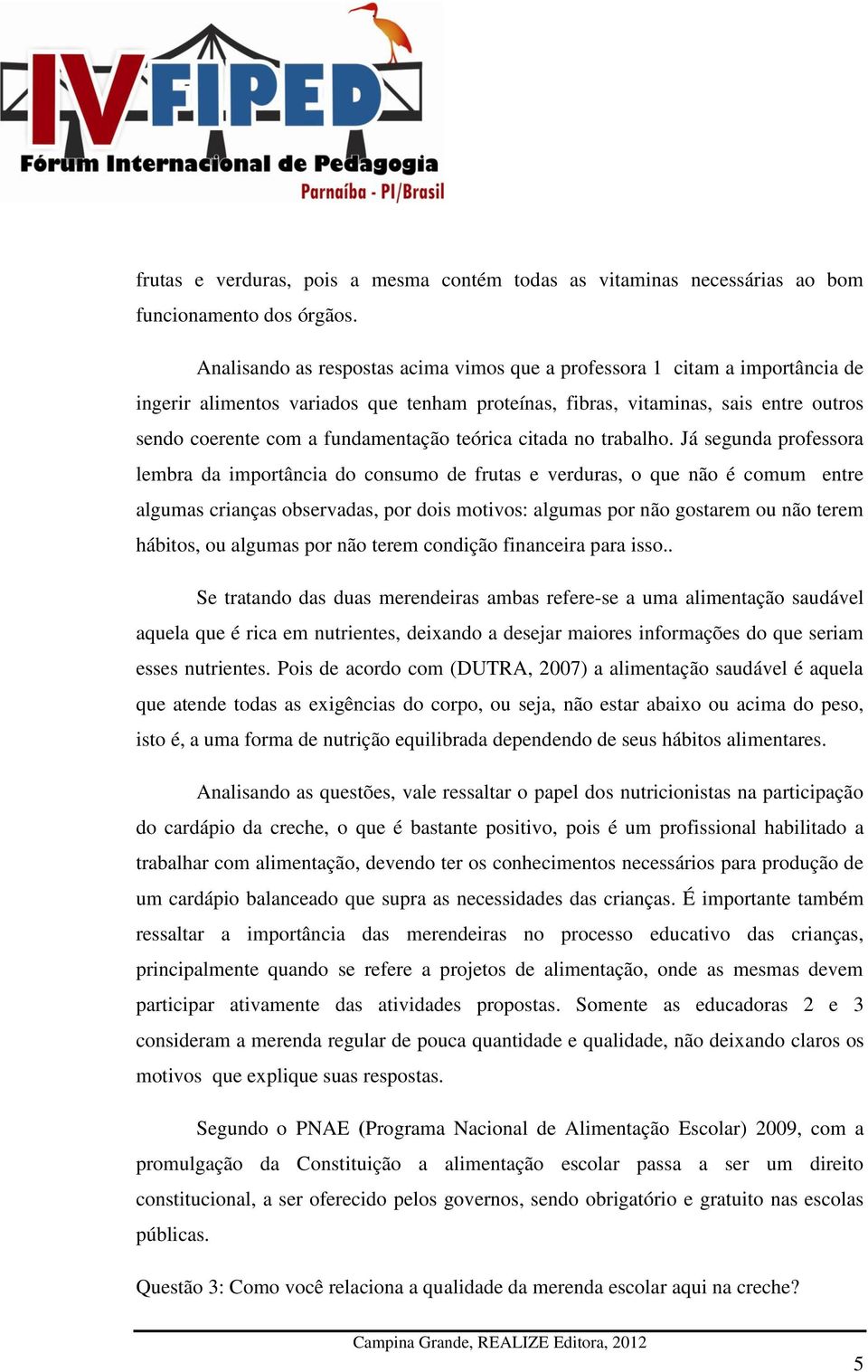 teórica citada no trabalho.