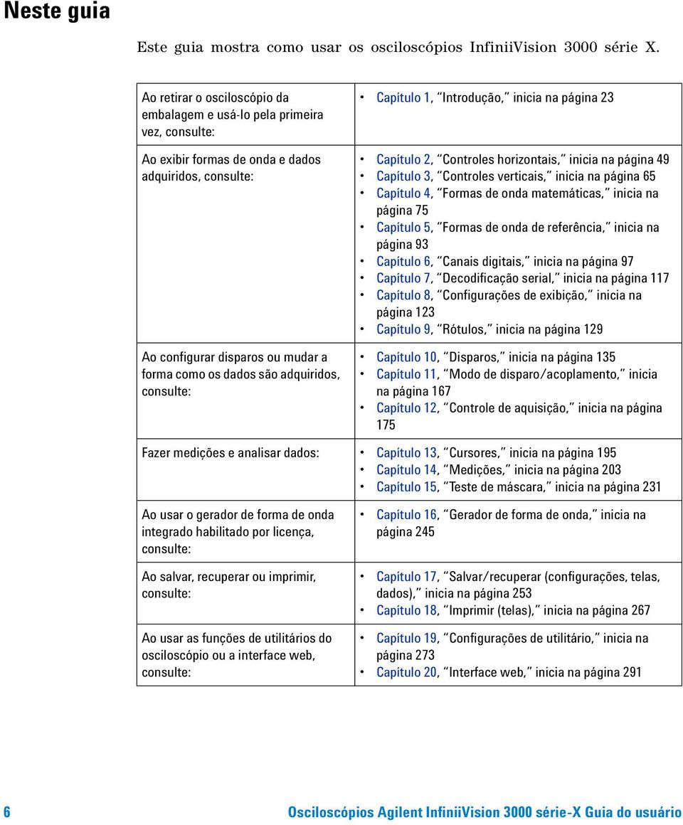 adquiridos, consulte: Capítulo 1, Introdução, inicia na página 23 Capítulo 2, Controles horizontais, inicia na página 49 Capítulo 3, Controles verticais, inicia na página 65 Capítulo 4, Formas de