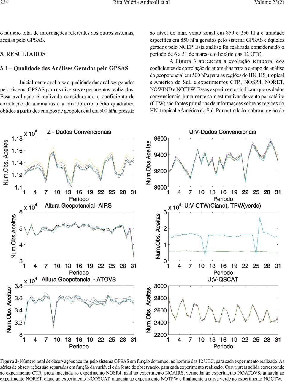 Essa avaliação é realizada considerando o coeficiente de correlação de anomalias e a raiz do erro médio quadrático obtidos a partir dos campos de geopotencial em 500 hpa, pressão ao nível do mar,