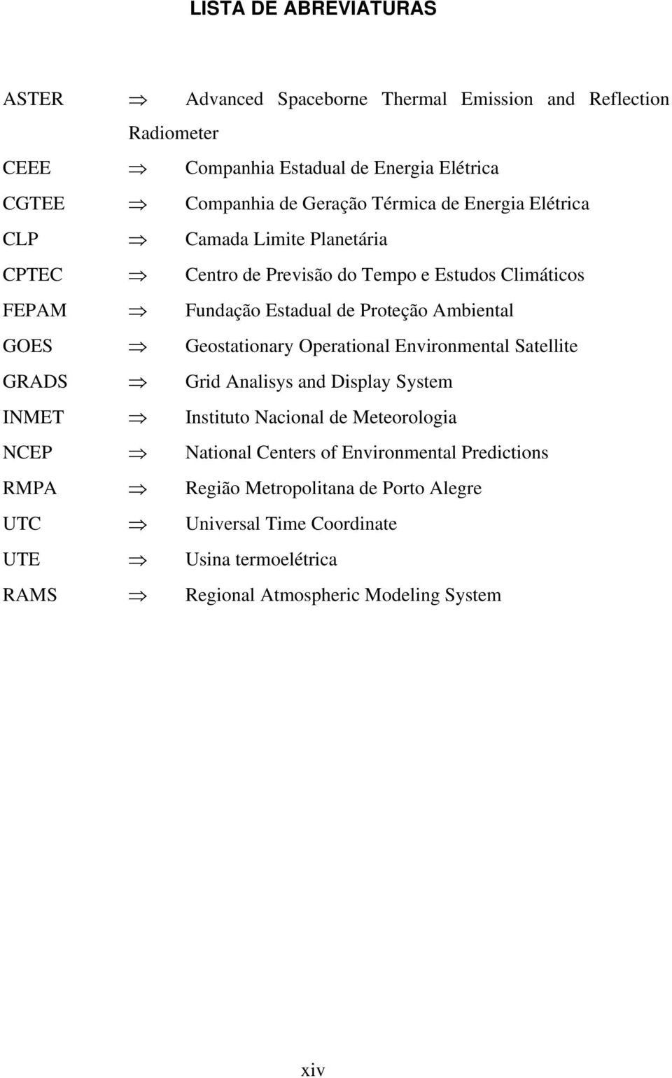 Fundação Estadual de Proteção Ambiental Geostationary Operational Environmental Satellite Grid Analisys and Display System Instituto Nacional de Meteorologia