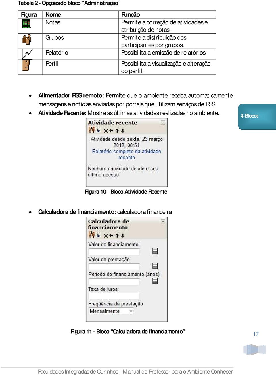 Alimentador RSS remoto: Permite que o ambiente receba automaticamente mensagens e notícias enviadas por portais que utilizam serviços de RSS.