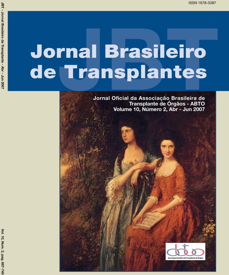 697-740 ISSN 1678-3387 JBT Jornal Brasileiro de Transplantes