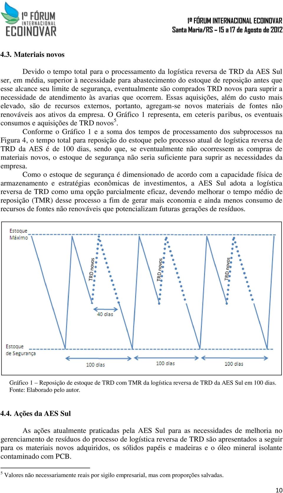 Essas aquisições, além do custo mais elevado, são de recursos externos, portanto, agregam-se novos materiais de fontes não renováveis aos ativos da empresa.