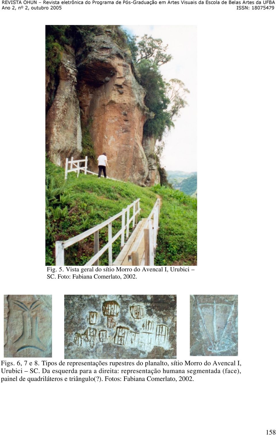 Tipos de representações rupestres do planalto, sítio Morro do Avencal I, Urubici SC.
