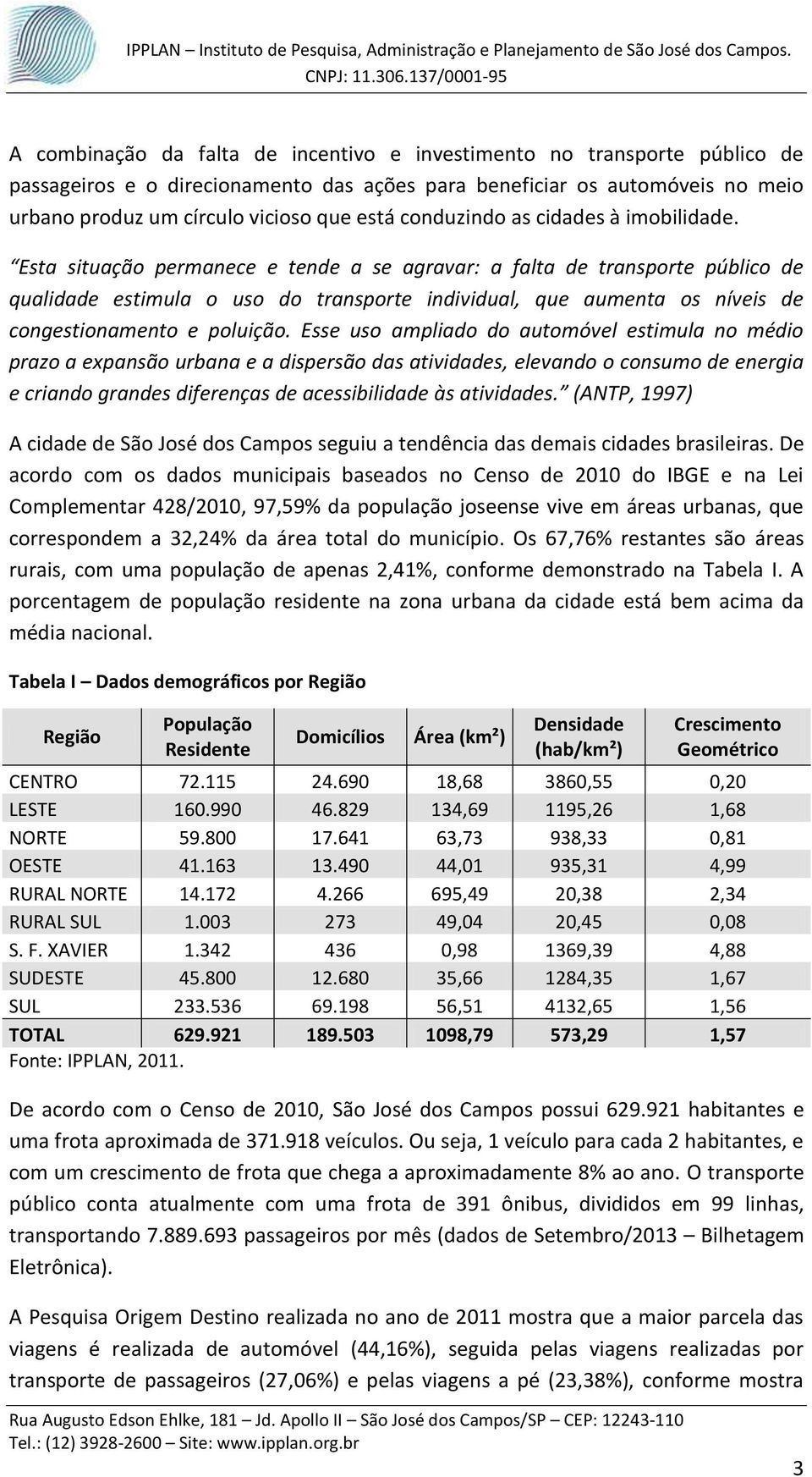 Esta situação permanece e tende a se agravar: a falta de transporte público de qualidade estimula o uso do transporte individual, que aumenta os níveis de congestionamento e poluição.