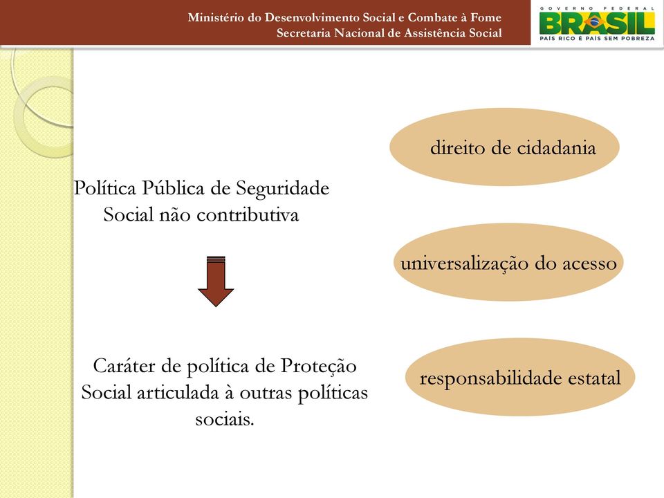 do acesso Caráter de política de Proteção Social