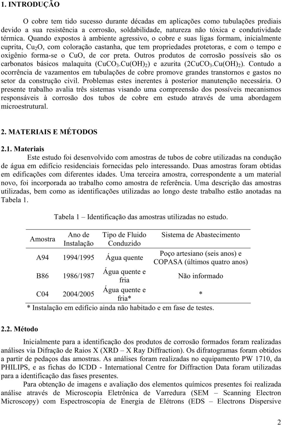 preta. Outros produtos de corrosão possíveis são os carbonatos básicos malaquita (CO 3.(OH) 2 ) 