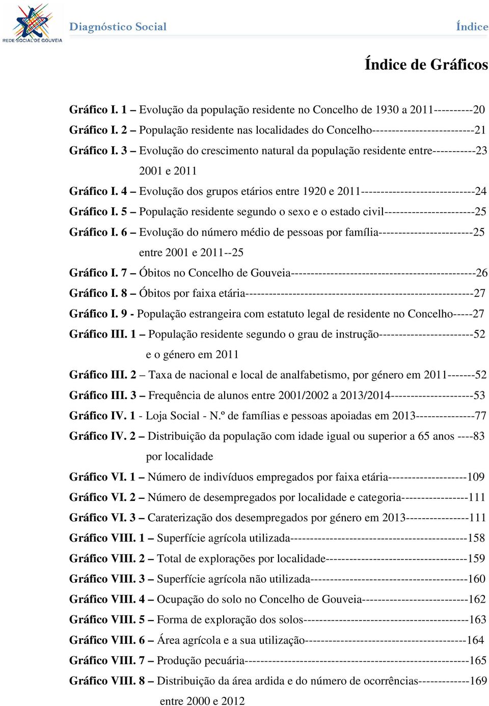 4 Evolução dos grupos etários entre 1920 e 2011-----------------------------24 Gráfico I. 5 População residente segundo o sexo e o estado civil-----------------------25 Gráfico I.