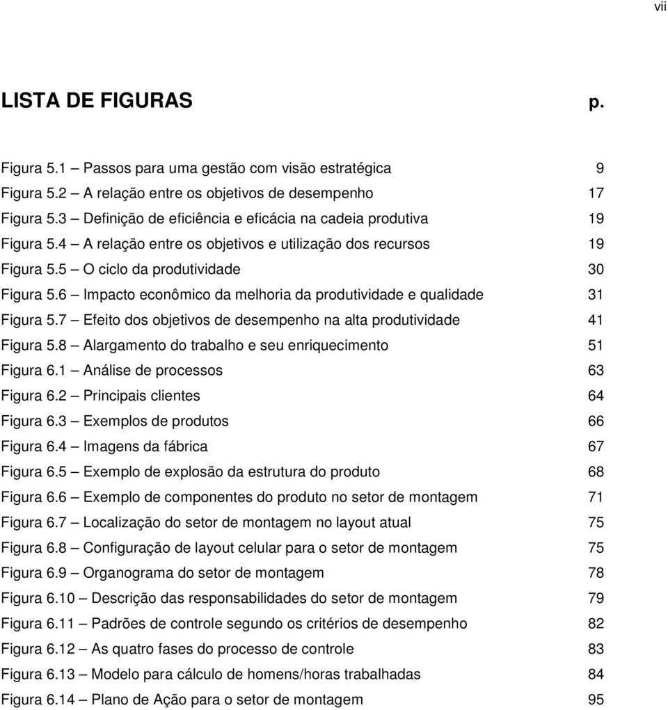 6 Impacto econômico da melhoria da produtividade e qualidade 31 Figura 5.7 Efeito dos objetivos de desempenho na alta produtividade 41 Figura 5.