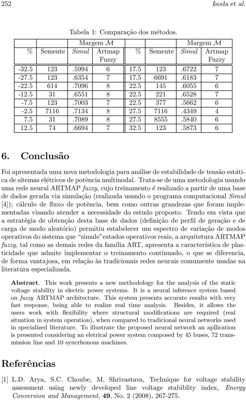 Conclusão Foi apresentada uma nova metodologia para análise de estabilidade de tensão estática de sitemas elétricos de potência multinodal.