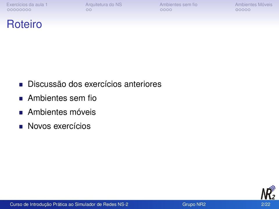 móveis Novos exercícios Curso de