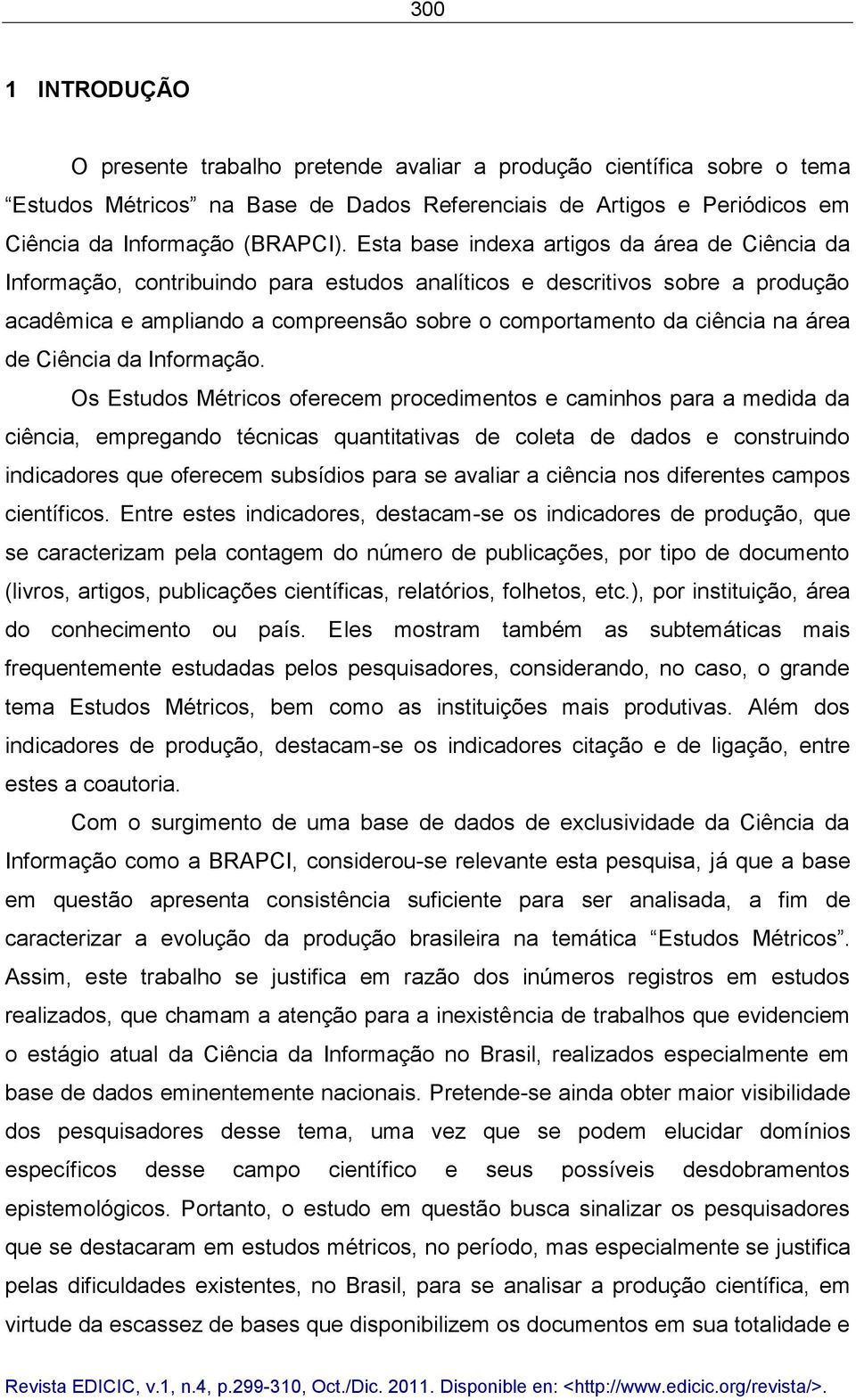 área de Ciência da Informação.