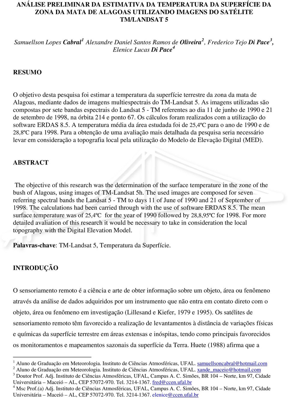 multiespectrais do TM-Landsat 5.