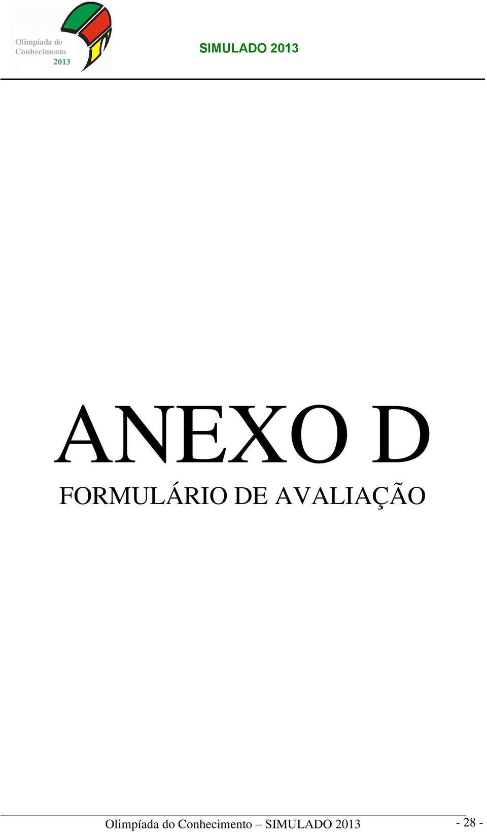 AVALIAÇÃO