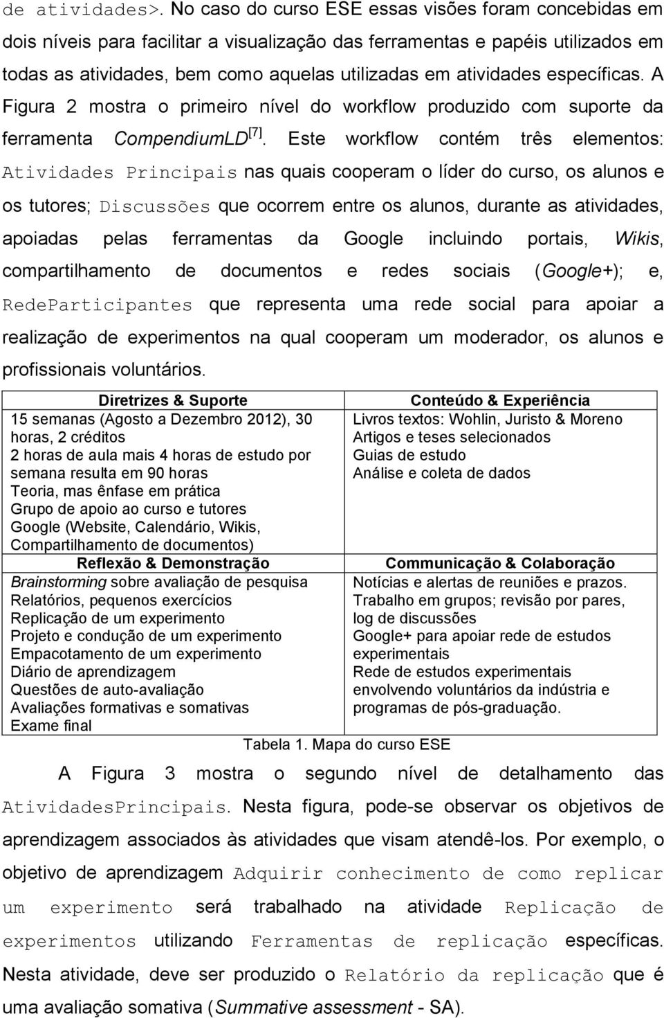 específicas. A Figura 2 mostra o primeiro nível do workflow produzido com suporte da ferramenta CompendiumLD [7].