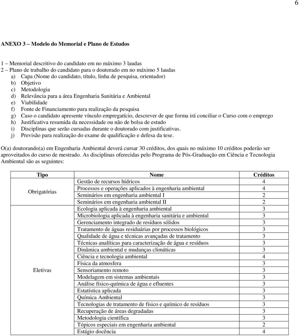 pesquisa g) Caso o candidato apresente vínculo empregatício, descrever de que forma irá conciliar o Curso com o emprego h) Justificativa resumida da necessidade ou não de bolsa de estudo i)