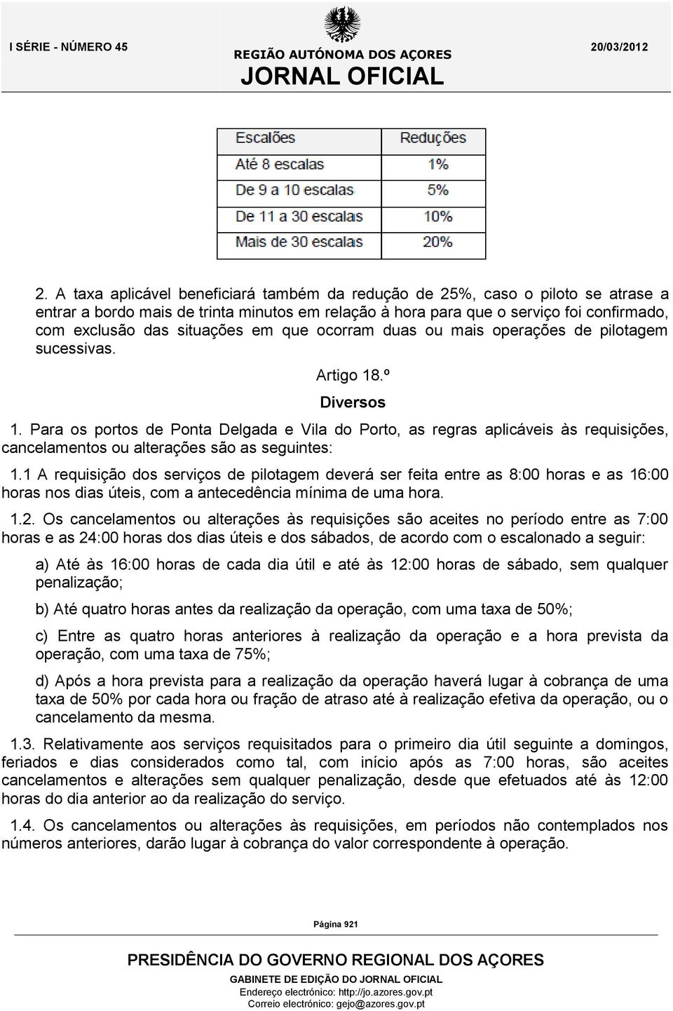 Para os portos de Ponta Delgada e Vila do Porto, as regras aplicáveis às requisições, cancelamentos ou alterações são as seguintes: 1.