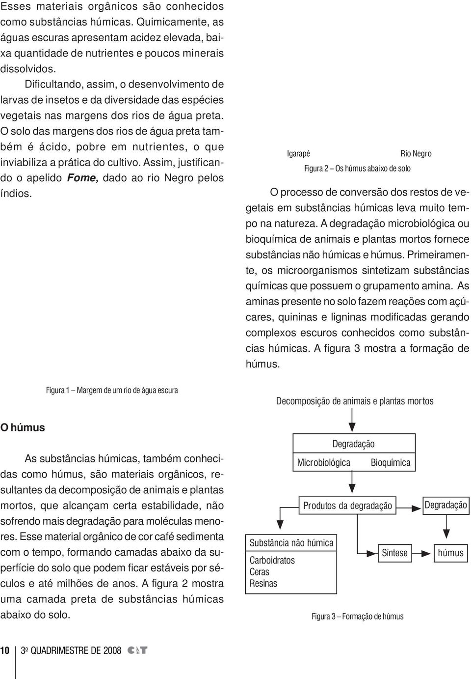 O solo das margens dos rios de água preta também é ácido, pobre em nutrientes, o que inviabiliza a prática do cultivo. Assim, justificando o apelido Fome, dado ao rio Negro pelos índios.