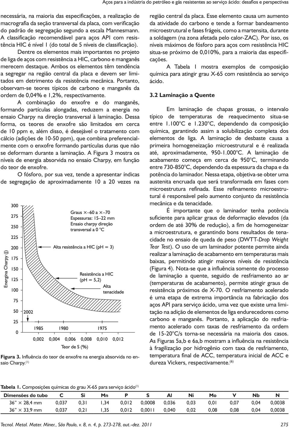 Dentre os elementos mais importantes no projeto de liga de aços com resistência a HIC, carbono e manganês merecem destaque.