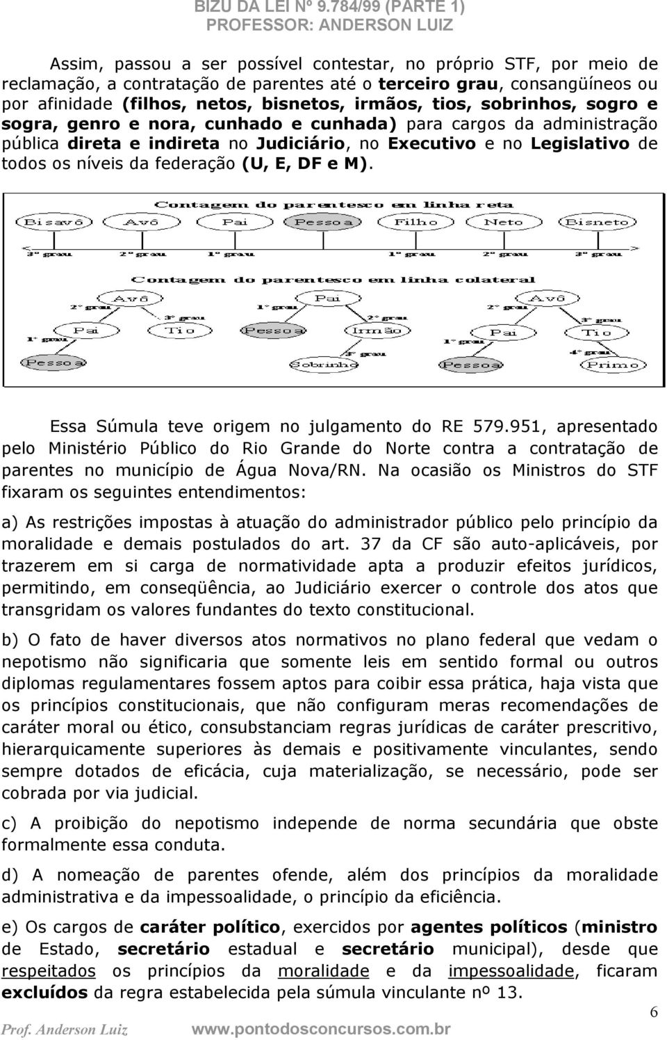 DF e M). Essa Súmula teve origem no julgamento do RE 579.951, apresentado pelo Ministério Público do Rio Grande do Norte contra a contratação de parentes no município de Água Nova/RN.