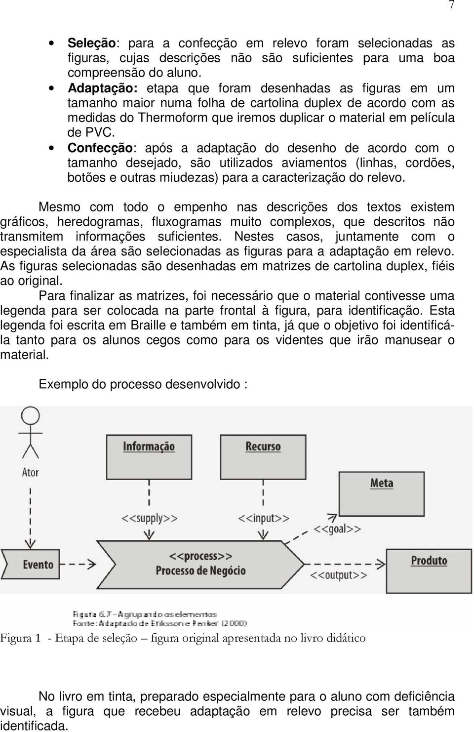 Confecção: após a adaptação do desenho de acordo com o tamanho desejado, são utilizados aviamentos (linhas, cordões, botões e outras miudezas) para a caracterização do relevo.