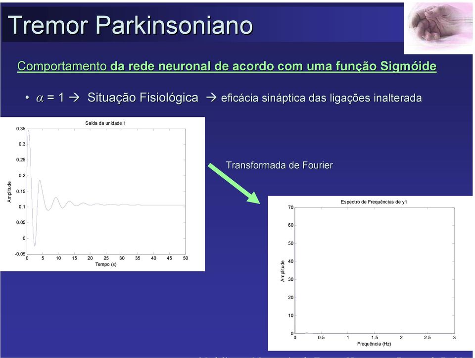 2 Transformada de Fourier Amplitude.5. 7 Espectro de Frequências de y.5 6 5 -.