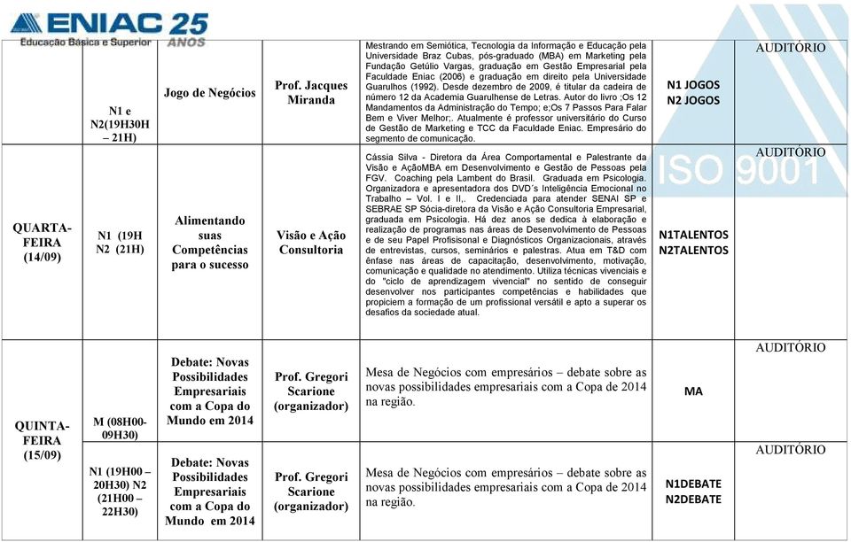 Organizadora e apresentadora dos DVD s Inteligência Emocional no Trabalho Vol. I e II,.