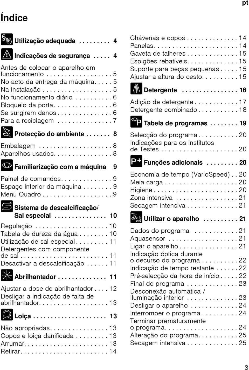 ................... 8 Aparelhos usados................ 8 * Familiarização com a máquina 9 Painel de comandos.............. 9 Espaço interior da máquina........ 9 Menu Quadro.