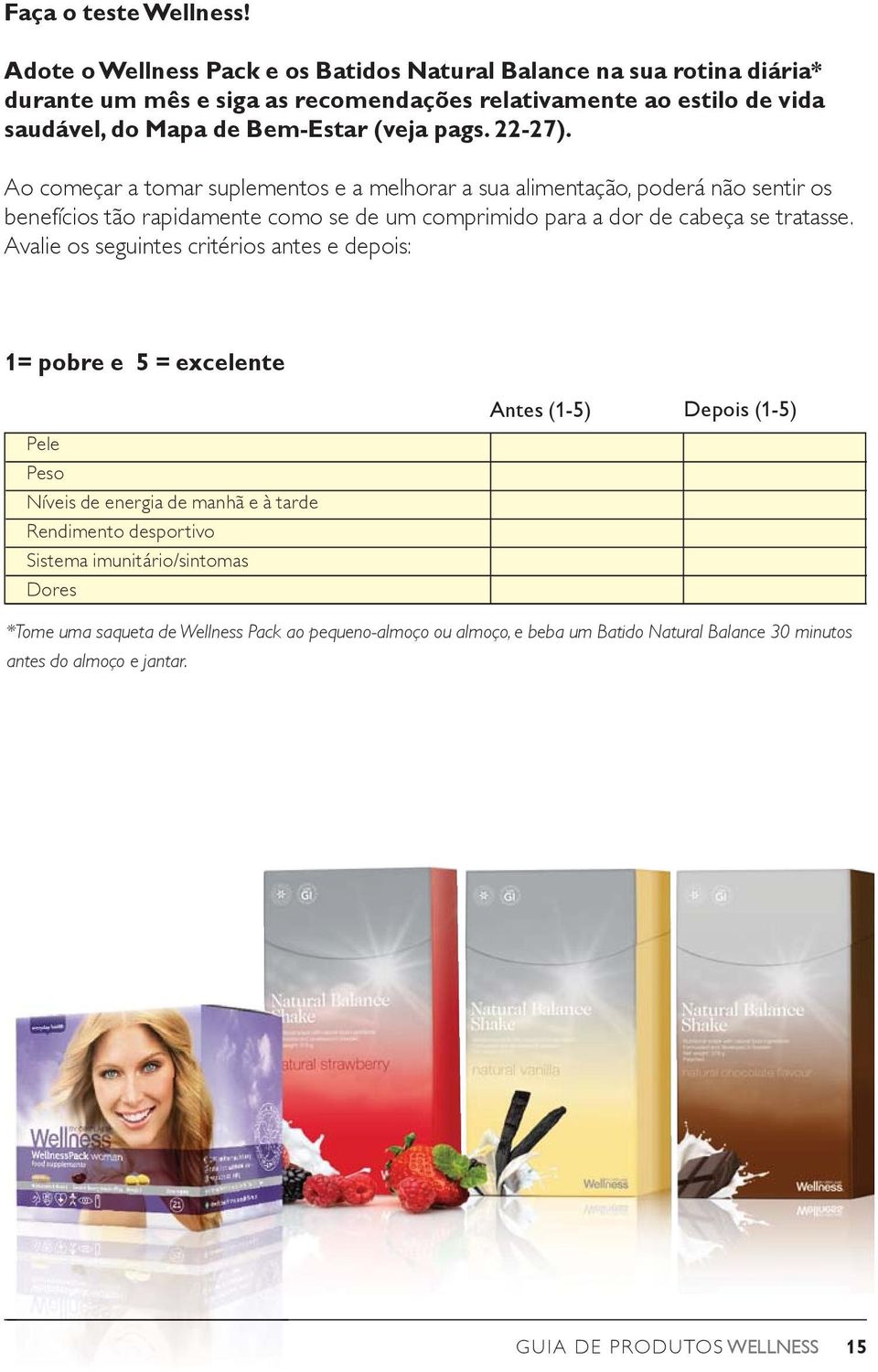 22-27). Ao começar a tomar suplementos e a melhorar a sua alimentação, poderá não sentir os benefícios tão rapidamente como se de um comprimido para a dor de cabeça se tratasse.