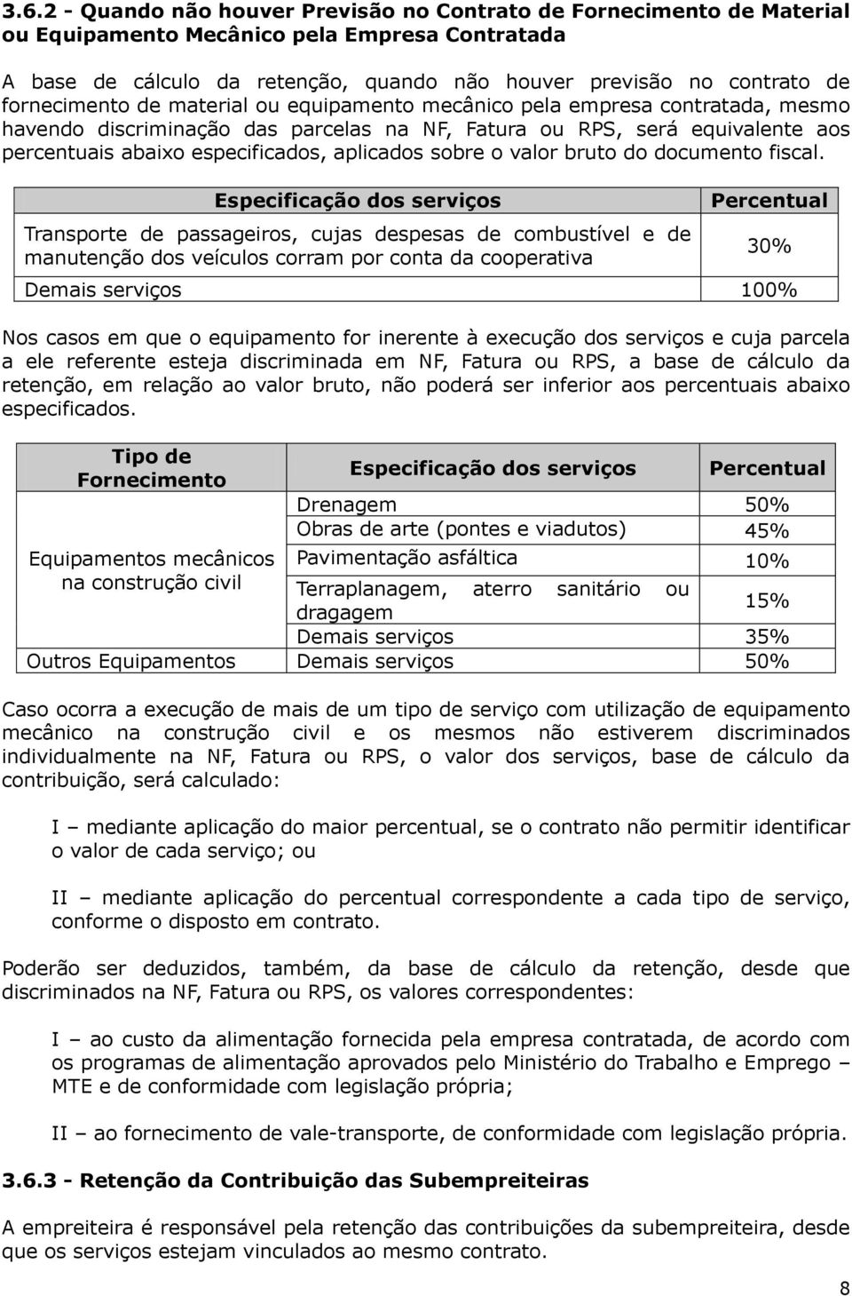 aplicados sobre o valor bruto do documento fiscal.