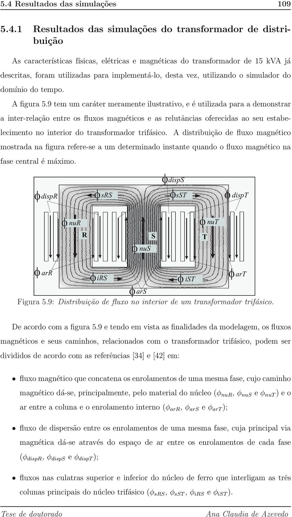 9 tem um caráter meramente ilustrativo, e é utilizada para a demonstrar a inter-relação entre os fluxos magnéticos e as relutâncias oferecidas ao seu estabelecimento no interior do transformador