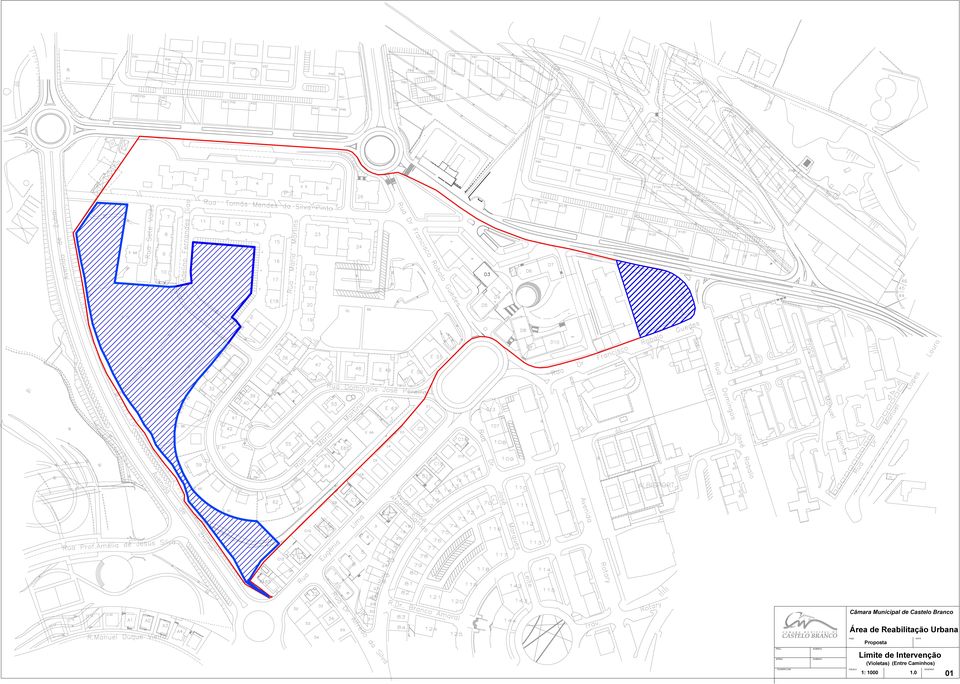 P120 P121 P122 P123 P124 P125 P126 C8 C10 C12 C 17 C 18 C 19 C 20 Câmara Municipal de Castelo Branco Área de Reabilitação