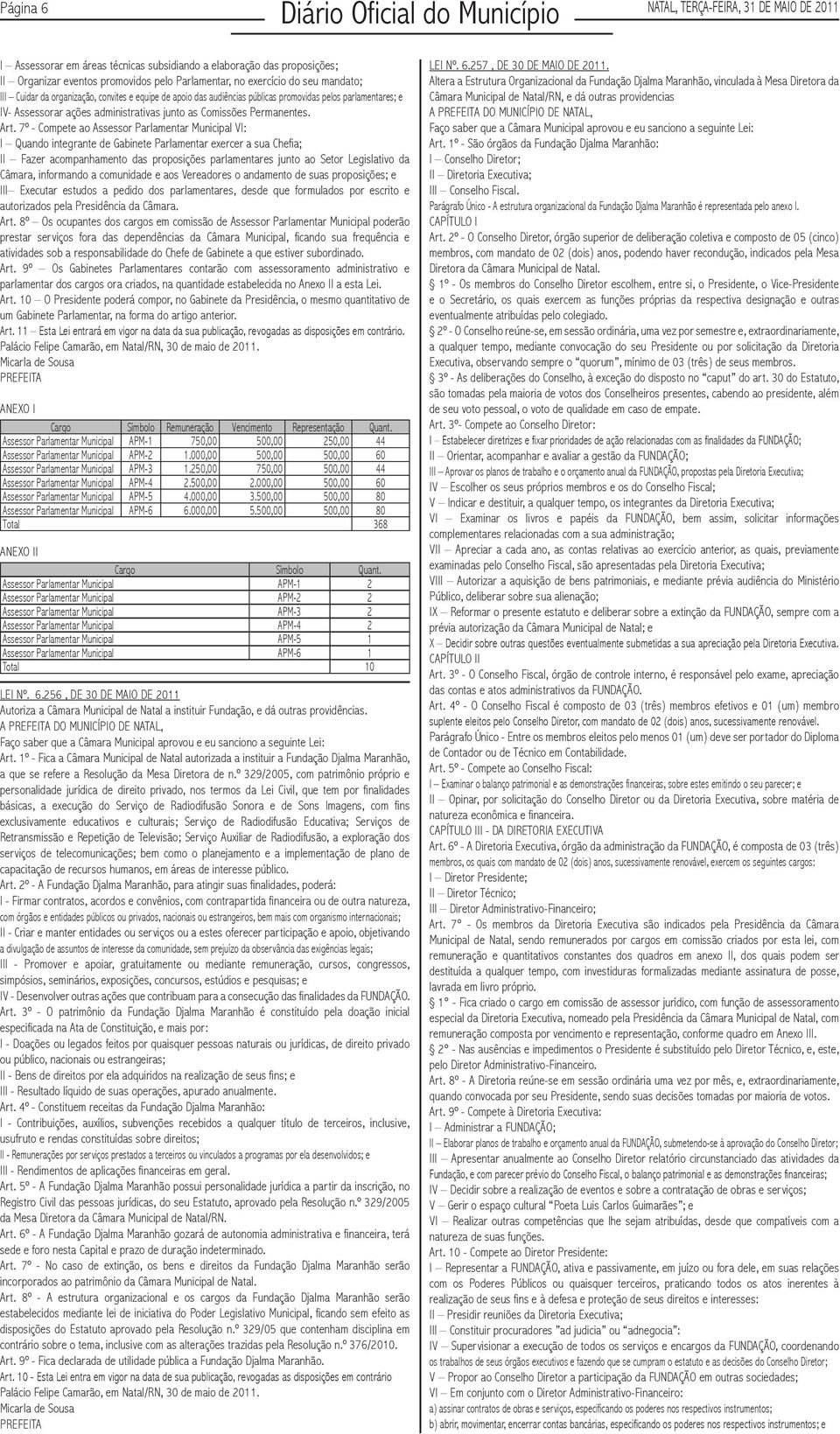 7º - Compete ao Assessor Parlamentar Municipal VI: I Quando integrante de Gabinete Parlamentar exercer a sua Chefia; II Fazer acompanhamento das proposições parlamentares junto ao Setor Legislativo