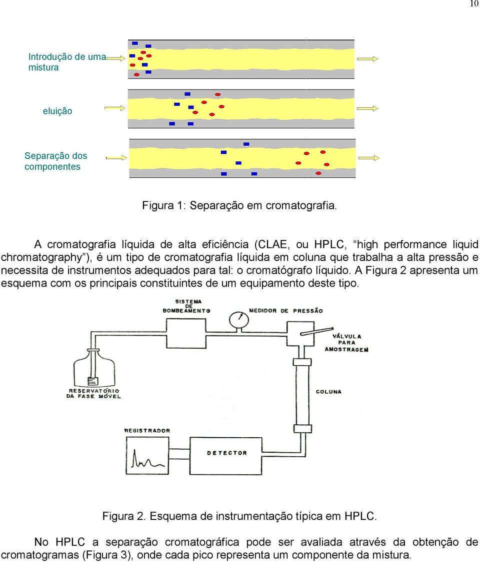alta pressão e necessita de instrumentos adequados para tal: o cromatógrafo líquido.