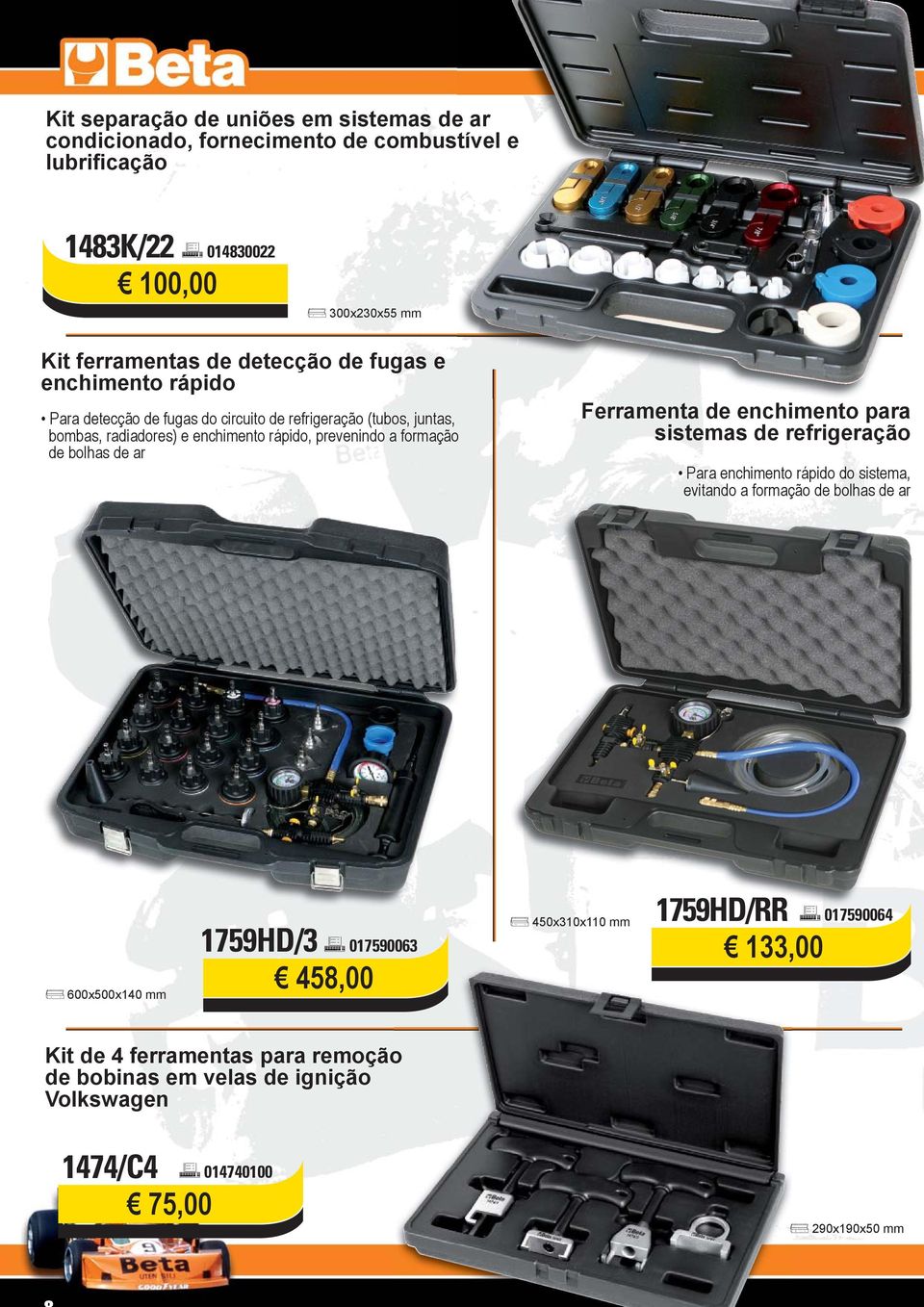 formação de bolhas de ar Ferramenta de enchimento para sistemas de refrigeração Para enchimento rápido do sistema, evitando a formação de bolhas de ar 600x500x140 mm