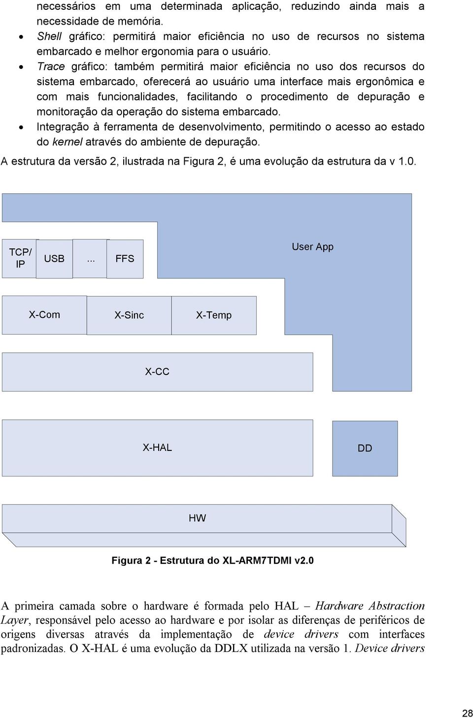 Trace gráfico: também permitirá maior eficiência no uso dos recursos do sistema embarcado, oferecerá ao usuário uma interface mais ergonômica e com mais funcionalidades, facilitando o procedimento de