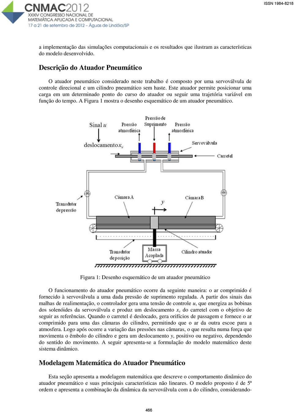 Ete atuador permite poicionar uma carga em um determinado ponto do curo do atuador ou eguir uma trajetória variável em função do tempo. A Figura 1 motra o deenho equemático de um atuador pneumático.