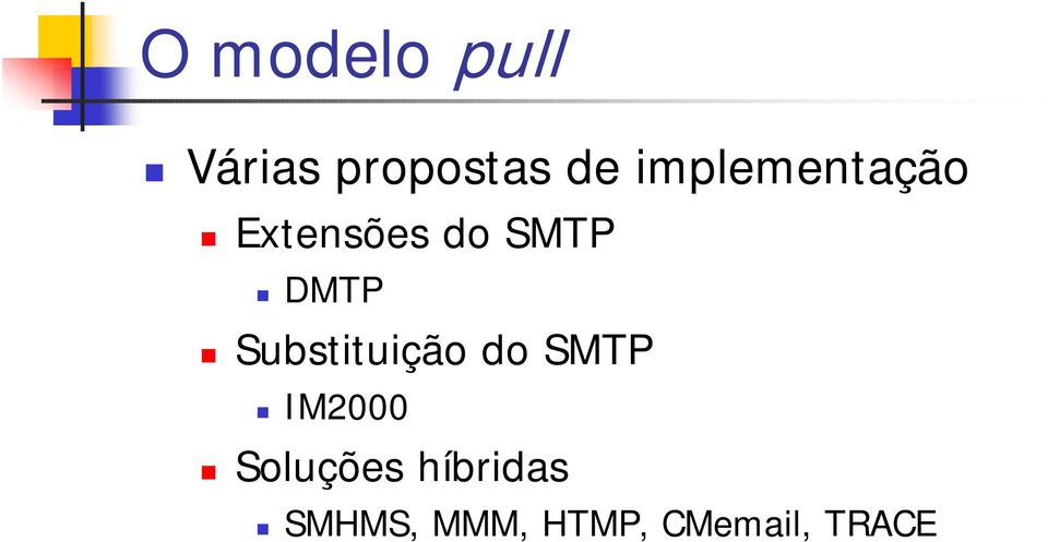 Substituição do SMTP IM2000 Soluções