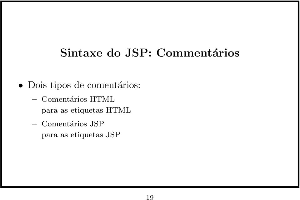 HTML para as etiquetas HTML