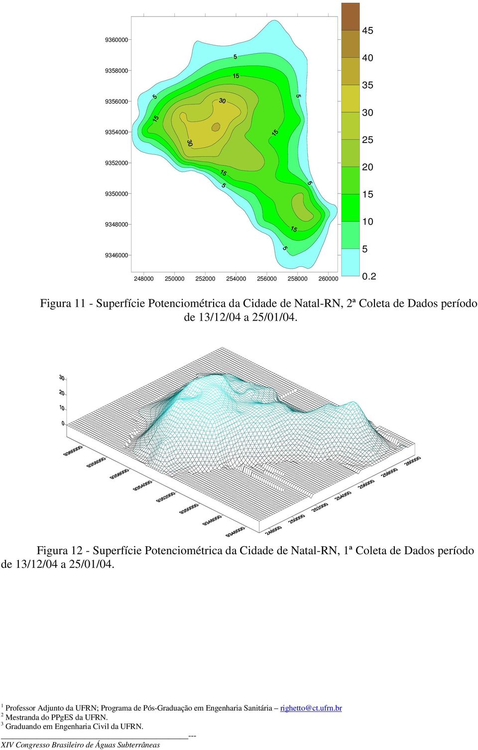 2 Figura 11 - Superfície Potenciométrica da Cidade de Natal-RN, 2ª Coleta de Dados período