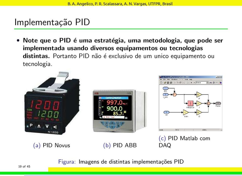 Portanto PID não é exclusivo de um unico equipamento ou tecnologia.