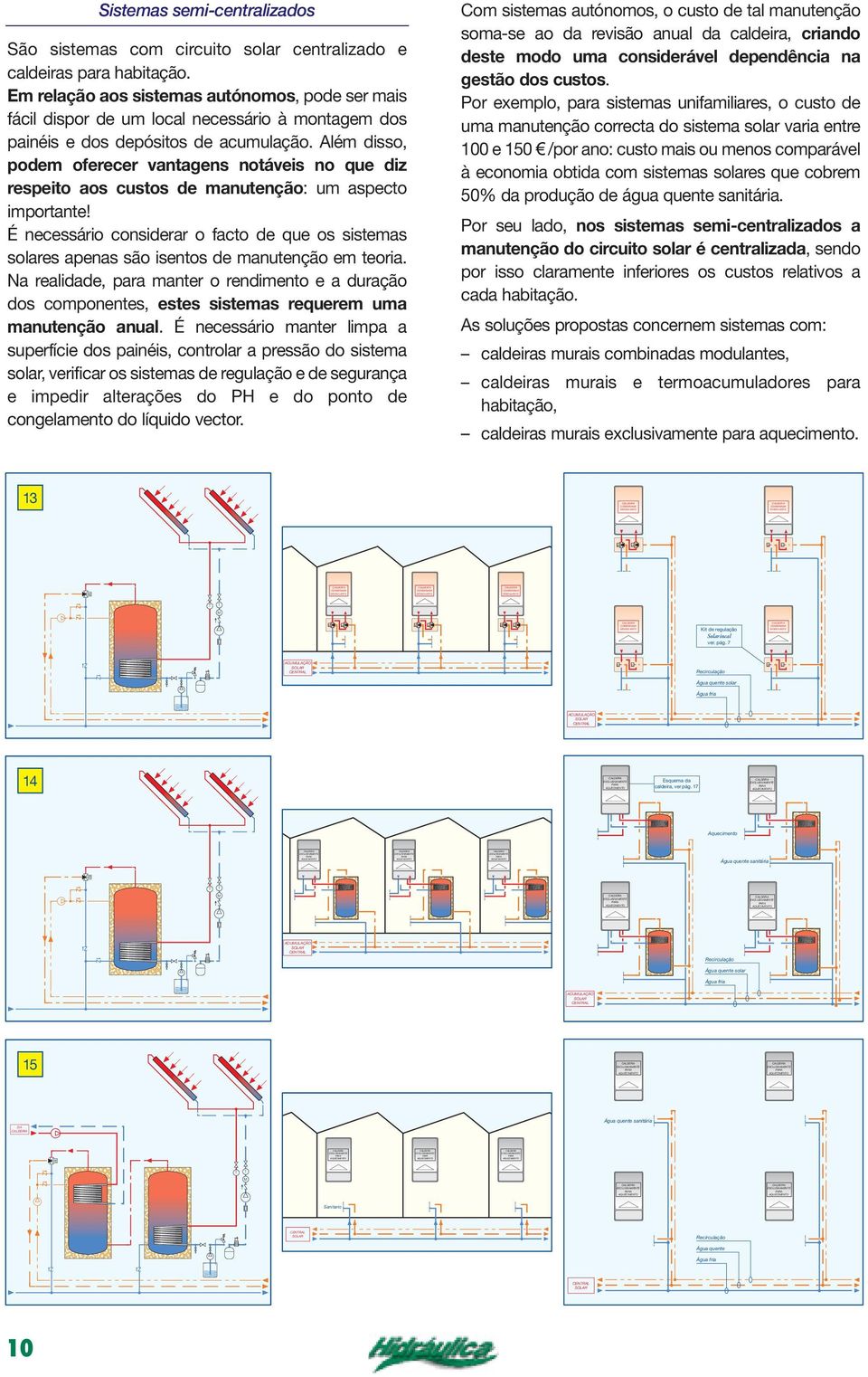 EXCLUIVAENE AQUECIENO istemas semi-centralizados ão sistemas com circuito solar centralizado e caldeiras para habitação.