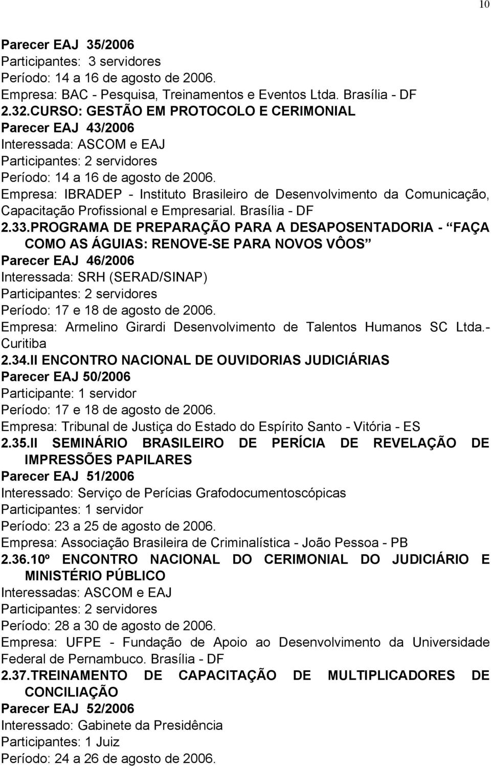 Empresa: IBRADEP - Instituto Brasileiro de Desenvolvimento da Comunicação, Capacitação Profissional e Empresarial. Brasília - DF 2.33.