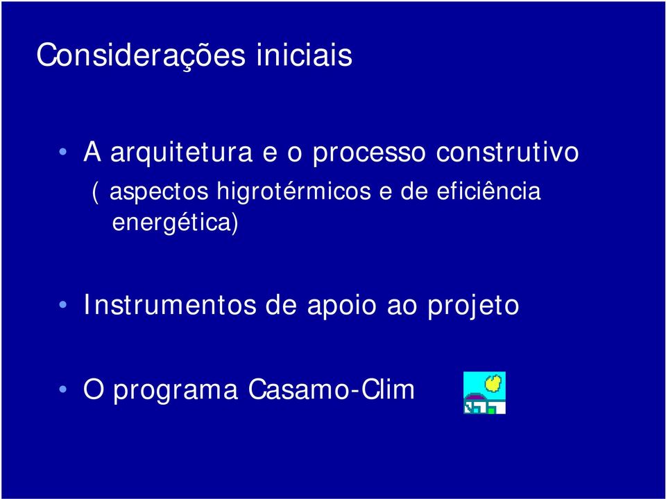 higrotérmicos e de eficiência energética)