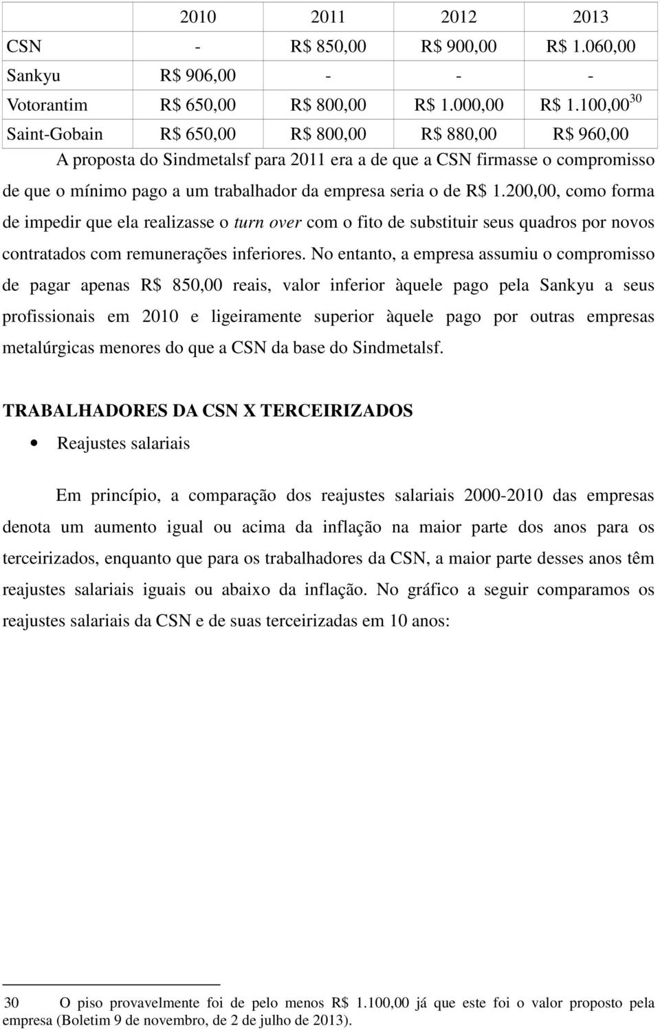 de R$ 1.200,00, como forma de impedir que ela realizasse o turn over com o fito de substituir seus quadros por novos contratados com remunerações inferiores.