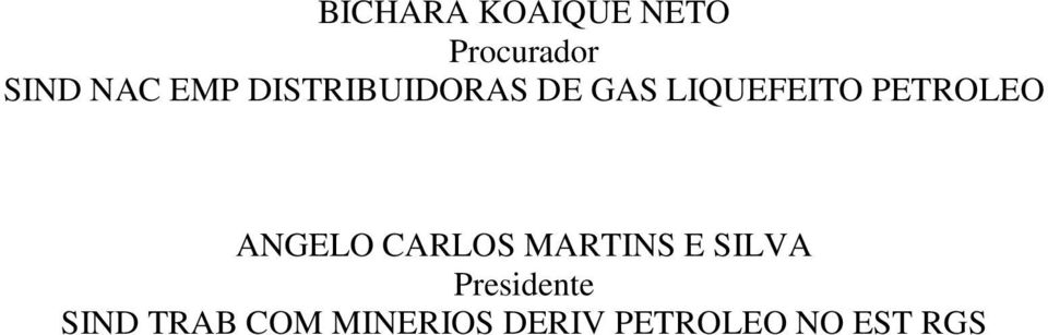 PETROLEO ANGELO CARLOS MARTINS E SILVA