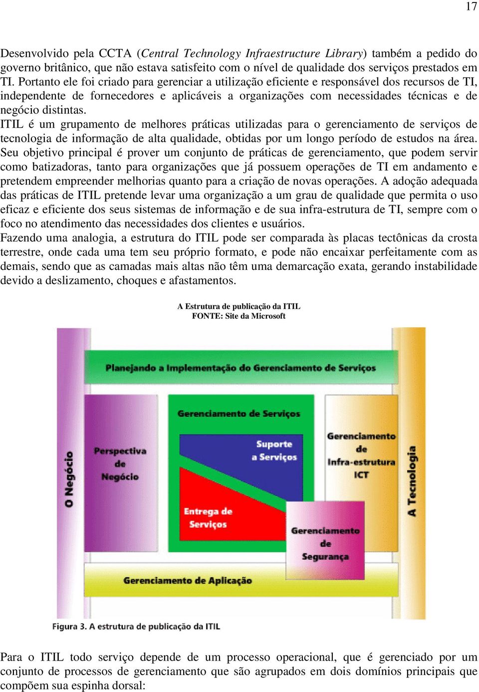 distintas. ITIL é um grupamento de melhores práticas utilizadas para o gerenciamento de serviços de tecnologia de informação de alta qualidade, obtidas por um longo período de estudos na área.